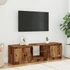 Kép 3/11 - Antik fa színű szerelt fa TV-szekrény LED-ekkel 120x30x36 cm