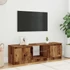 Kép 3/11 - Antik fa színű szerelt fa TV-szekrény LED-ekkel 140x40x35,5 cm
