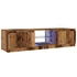Kép 5/11 - Antik fa színű szerelt fa TV-szekrény LED-ekkel 140x40x35,5 cm