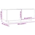 Kép 11/11 - Antik hatású szerelt fa TV-szekrény 100 x 35 x 40 cm