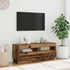 Kép 4/11 - Antik fa színű szerelt fa TV-szekrény LED-ekkel 100x35x40 cm