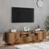Kép 4/11 - Antik fa színű szerelt fa TV-szekrény LED-ekkel 160x35x40 cm