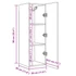 Kép 11/11 - 2 db antik fa színű szerelt fa TV-szekrény 30,5 x 30 x 90 cm