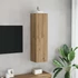 Kép 3/10 - Kézműves tölgy színű szerelt fa TV-szekrény 30,5 x 30 x 110 cm