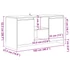 Kép 10/11 - Antik fa színű szerelt fa TV-szekrény 102 x 37,5 x 52,5 cm