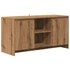 Kép 2/11 - Kézműves tölgy színű szerelt fa TV-szekrény 102x37,5x52,5 cm