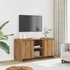 Kép 3/11 - Kézműves tölgy színű szerelt fa TV-szekrény 102x37,5x52,5 cm