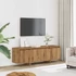 Kép 3/10 - Kézműves tölgy színű szerelt fa TV-szekrény 120 x 30 x 40,5 cm