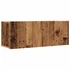 Kép 2/10 - 2 db antik fa színű falra szerelhető TV-szekrény 80 x 30 x 30cm