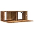 Kép 4/10 - 2 db antik fa színű falra szerelhető TV-szekrény 80 x 30 x 30cm