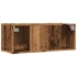 Kép 7/10 - 2 db antik fa színű falra szerelhető TV-szekrény 80 x 30 x 30cm