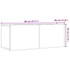 Kép 10/10 - 2 db antik fa színű falra szerelhető TV-szekrény 80 x 30 x 30cm