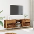Kép 1/11 - Antik fa színű szerelt fa TV-szekrény 150 x 30 x 50 cm