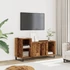 Kép 1/11 - Antik fa színű szerelt fa TV-szekrény 100x35x55 cm