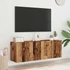 Kép 3/11 - 2 db antik fa színű falra szerelhető TV-szekrény 60 x 30 x 41cm
