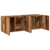 Kép 6/11 - 2 db antik fa színű falra szerelhető TV-szekrény 60 x 30 x 41cm