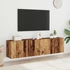 Kép 1/11 - 2 db antik fa színű falra szerelhető TV-szekrény 80 x 30 x 41cm