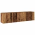 Kép 2/11 - 2 db antik fa színű falra szerelhető TV-szekrény 80 x 30 x 41cm