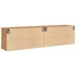 Kép 7/11 - 2 db kézműves tölgy falra szerelhető TV-szekrény 80x30x41 cm