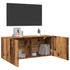 Kép 1/11 - Antik fa színű falra szerelhető TV-szekrény 100 x 30 x 41 cm