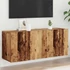 Kép 4/11 - Antik fa színű falra szerelhető TV-szekrény 100 x 30 x 41 cm
