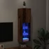 Kép 1/11 - Antik fa színű TV-szekrény LED-lámpákkal 30,5 x 30 x 102 cm
