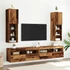 Kép 4/11 - 2 db antik fa színű TV-szekrény LED-lámpákkal 30,5x30x102 cm