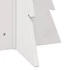 Kép 6/8 - Fehér tömör fenyőfa karácsonyfa-dekoráció 69,5 cm