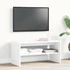 Kép 3/10 - Fehér forgácslap TV-szekrény 80 x 40 x 40 cm