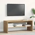 Kép 3/10 - Kézműves tölgy színű szerelt fa TV-szekrény 100x40x40 cm