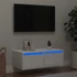 Kép 1/11 - TV szekrény LED világítással fehér 75x35,5x25 cm