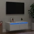 Kép 1/11 - TV szekrény LED világítással fehér 75x35,5x25 cm