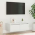 Kép 4/11 - TV szekrény LED világítással fehér 75x35,5x25 cm