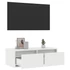 Kép 5/11 - TV szekrény LED világítással fehér 75x35,5x25 cm