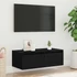 Kép 4/11 - TV szekrény LED világítással fekete tölgyfa 75x35,5x25 cm