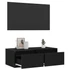 Kép 5/11 - TV szekrény LED világítással fekete tölgyfa 75x35,5x25 cm