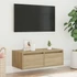 Kép 4/11 - TV szekrény LED világítással sonoma tölgyfa 75x35,5x25 cm