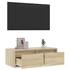 Kép 5/11 - TV szekrény LED világítással sonoma tölgyfa 75x35,5x25 cm