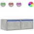 Kép 2/11 - TV szekrény LED világítással beton szürke 75x35,5x25 cm