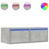 Kép 2/11 - TV szekrény LED világítással beton szürke 75x35,5x25 cm