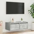 Kép 4/11 - TV szekrény LED világítással beton szürke 75x35,5x25 cm