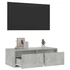 Kép 5/11 - TV szekrény LED világítással beton szürke 75x35,5x25 cm