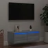 Kép 1/11 - TV-szekrény LED-es világítással szürke sonoma 75x35,5x25 cm