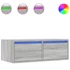 Kép 2/11 - TV-szekrény LED-es világítással szürke sonoma 75x35,5x25 cm