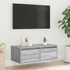 Kép 4/11 - TV-szekrény LED-es világítással szürke sonoma 75x35,5x25 cm