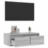 Kép 5/11 - TV-szekrény LED-es világítással szürke sonoma 75x35,5x25 cm