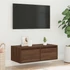 Kép 4/11 - TV szekrény LED világítással barna tölgyfa 75x35,5x25 cm