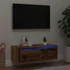 Kép 1/11 - TV szekrény LED világítással régi fa 75x35,5x25 cm