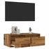 Kép 5/11 - TV szekrény LED világítással régi fa 75x35,5x25 cm