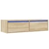 Kép 3/11 - TV szekrény LED világítással sonoma tölgy 100X35,5x25 cm
